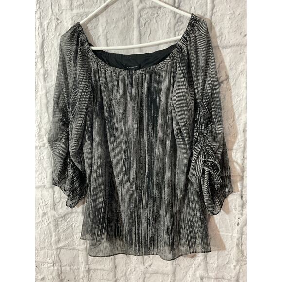 H by Halston Size 16 Blouse Black & White - Picture 1 of 7